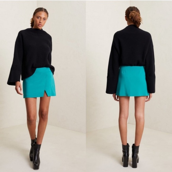 A.L.C. Rylee Crepe Mini Skirt Jade Size 6 NWT - Picture 1 of 10
